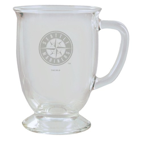 Seattle Mariners 16 oz. Etched Glass Cafe Mug