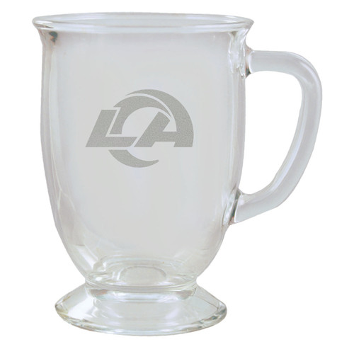 Los Angeles Rams 16 oz. Etched Glass Cafe Mug