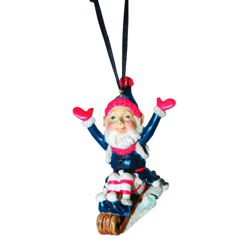 Miami Marlins Elf on Sled Ornament