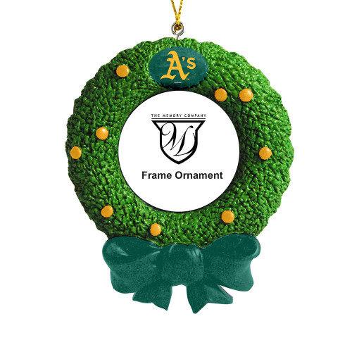 Oakland Athletics Wreath Picture Frame Ornament