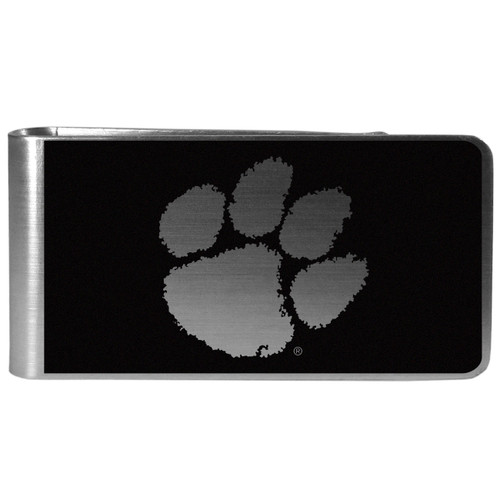 Clemson Tigers Black and Steel Money Clip