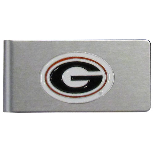 Georgia Bulldogs Brushed Metal Money Clip