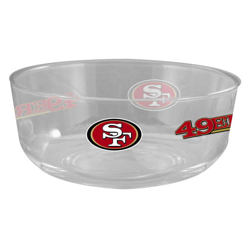 San Francisco 49ers 46 oz. Glass Serving Bowl