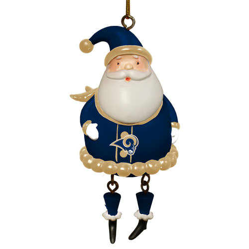 Los Angeles Rams Santa with Dangling Legs Ornament