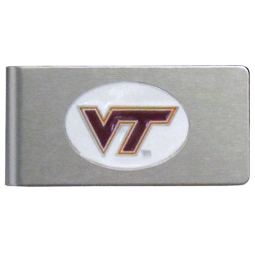 Virginia Tech Hokies Brushed Metal Money Clip