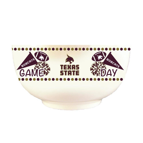 Texas State Bobcats Ceramic Small Game Day Bowl