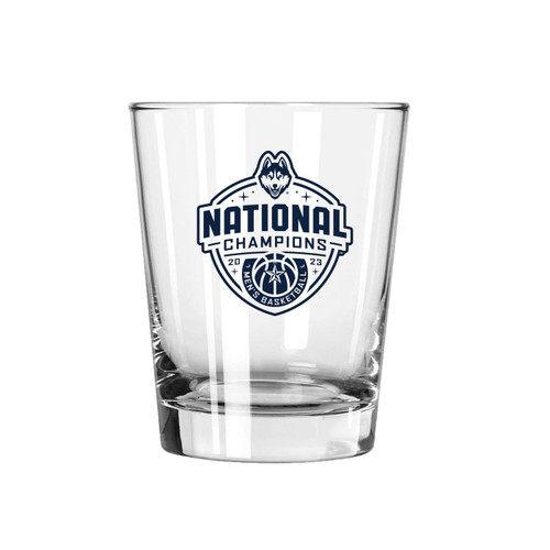 Connecticut Huskies National Champs 15 oz. Double Old Fashioned Glass