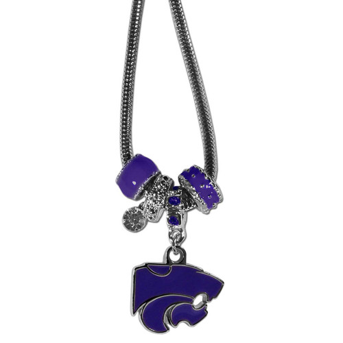 Kansas State Wildcats Euro Bead Necklace