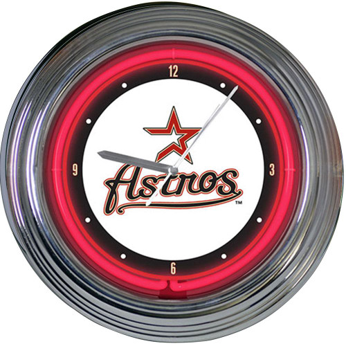 Houston Astros Neon Wall Clock