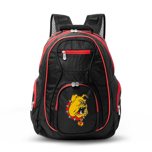 NCAA Ferris State Bulldogs Colored Trim Premium Laptop Backpack