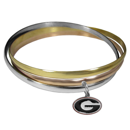 Georgia Bulldogs Tri-color Bangle Bracelet