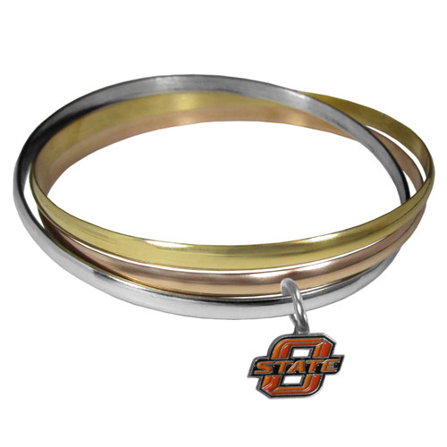 Oklahoma State Cowboys Tri-color Bangle Bracelet