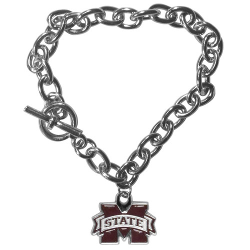 Mississippi State Bulldogs Charm Chain Bracelet