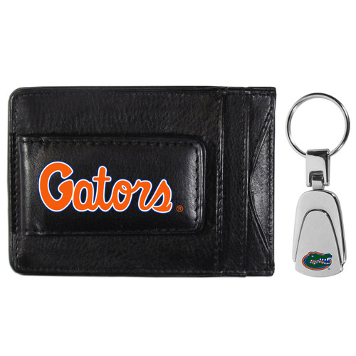 Florida Gators Leather Cash & Cardholder & Steel Key Chain