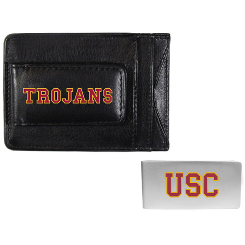 USC Trojans Leather Cash & Cardholder & Money Clip