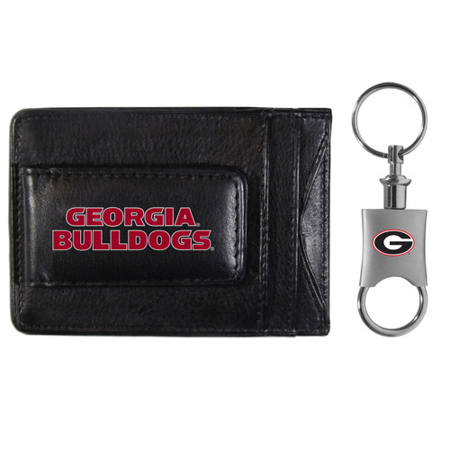 Georgia Bulldogs Leather Cash & Cardholder & Valet Key Chain