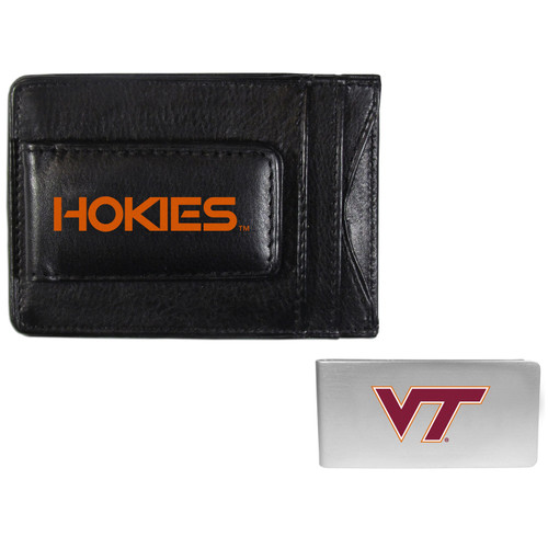 Virginia Tech Hokies Leather Cash & Cardholder & Money Clip