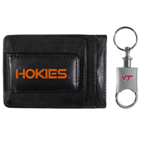 Virginia Tech Hokies Leather Cash & Cardholder & Valet Key Chain