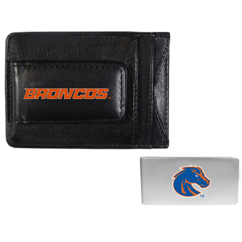 Boise State Broncos Leather Cash & Cardholder & Money Clip