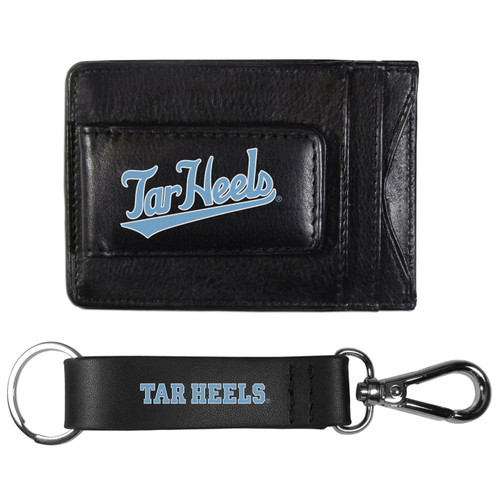 North Carolina Tar Heels Leather Cash & Cardholder & Strap Key Chain