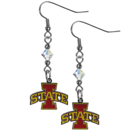 Iowa State Cyclones Crystal Dangle Earrings