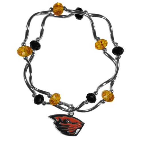 Oregon State Beavers Crystal Bead Bracelet