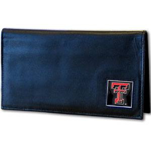 Texas Tech Red Raiders Deluxe Leather Checkbook Cover