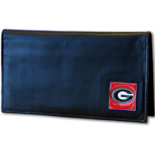 Georgia Bulldogs Deluxe Leather Checkbook Cover