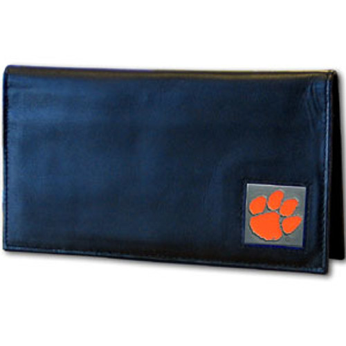 Clemson Tigers Deluxe Leather Checkbook Cover