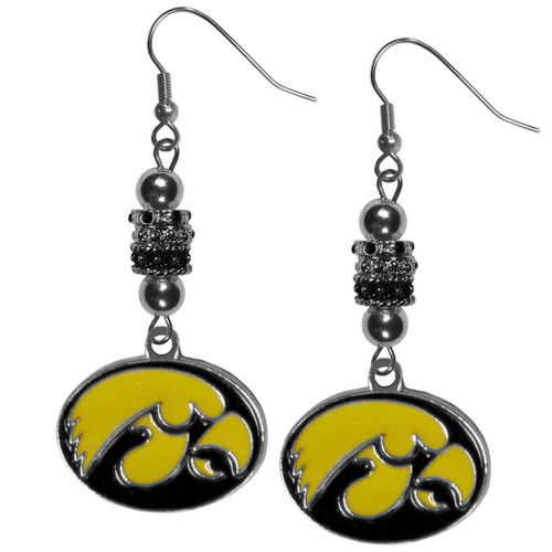 Iowa Hawkeyes Euro Bead Earrings