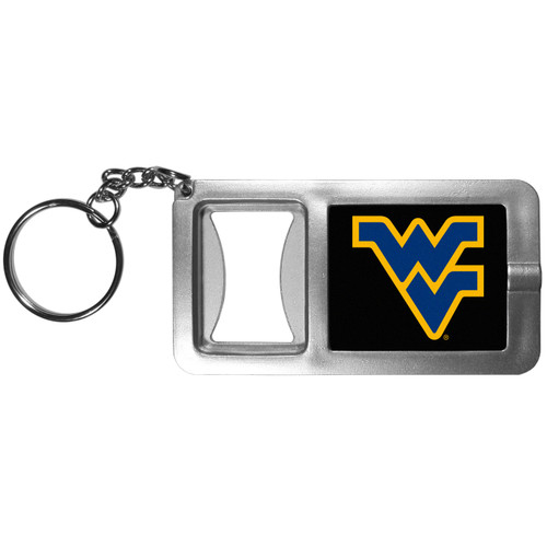 West Virginia Mountaineers Flashlight Key Chain with Bottle Opener