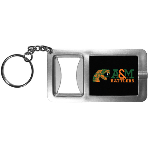 Florida A&M Rattlers Flashlight Key Chain with Bottle Opener