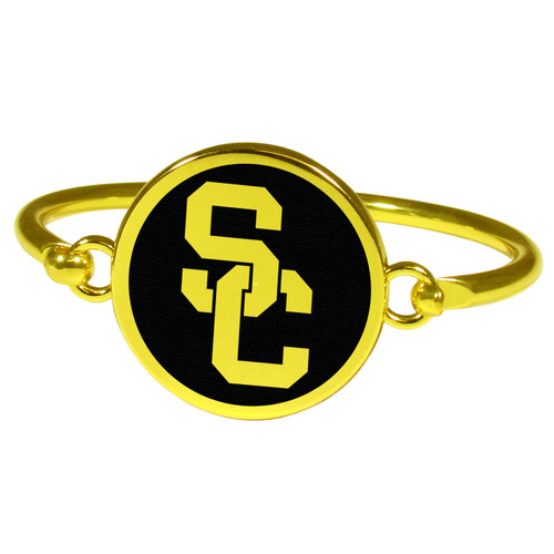 USC Trojans Gold Tone Bangle Bracelet