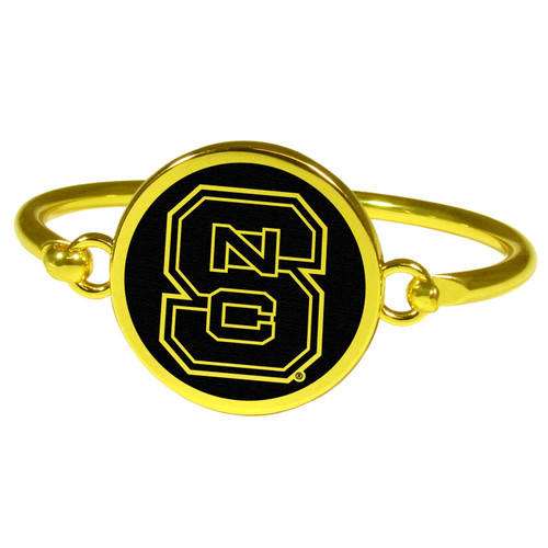 North Carolina State Wolfpack Gold Tone Bangle Bracelet