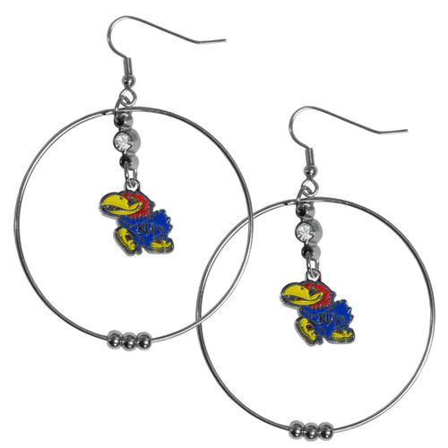 Kansas Jayhawks 2" Hoop Earrings