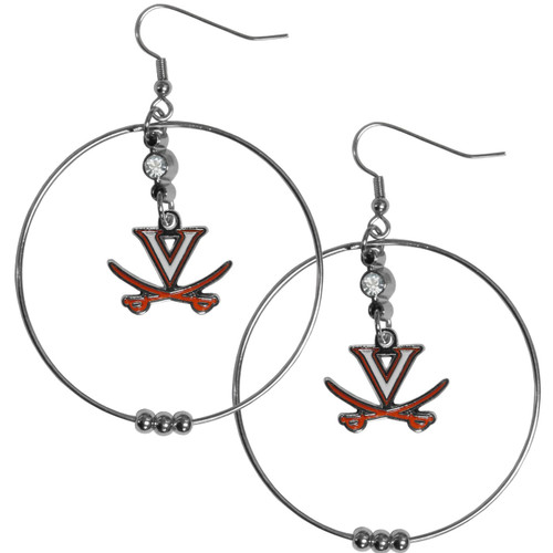 Virginia Cavaliers 2" Hoop Earrings
