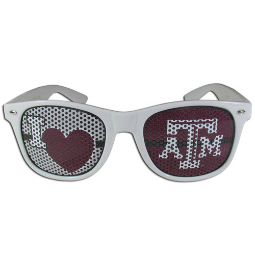 Texas A&M Aggies White I Heart Game Day Shades
