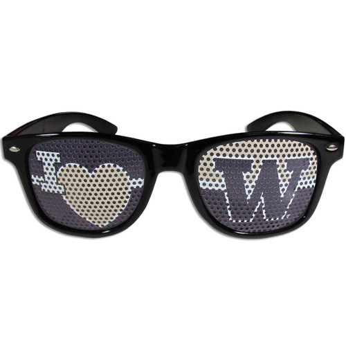 Washington Huskies Black I Heart Game Day Shades