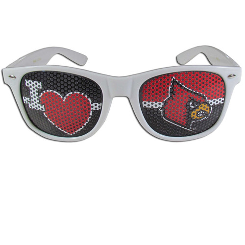 Louisville Cardinals White I Heart Game Day Shades