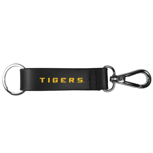 LSU Tigers Black Strap Key Chain