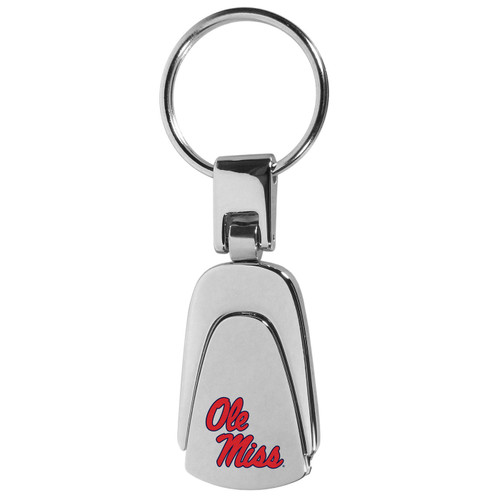 Mississippi Rebels Steel Teardop Key Chain