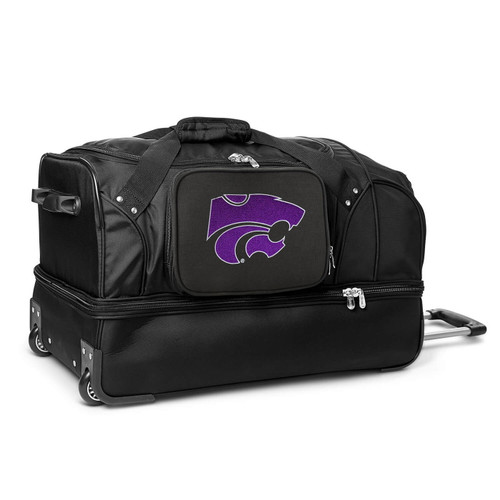 Kansas State Wildcats 27" Drop Bottom Wheeled Duffle Bag