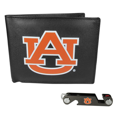 Auburn Tigers Leather Bi-fold Wallet & Key Organizer