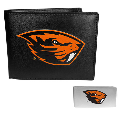 Oregon State Beavers Leather Bi-fold Wallet & Money Clip