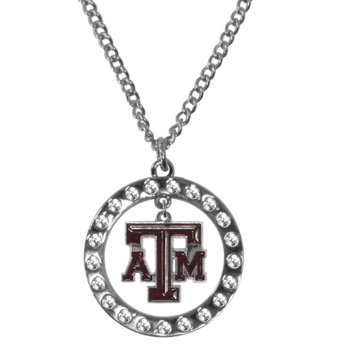 Texas A&M Aggies Rhinestone Hoop Necklace