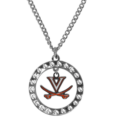 Virginia Cavaliers Rhinestone Hoop Necklace