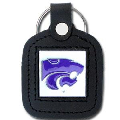 Kansas State Wildcats Square Leather Key Chain