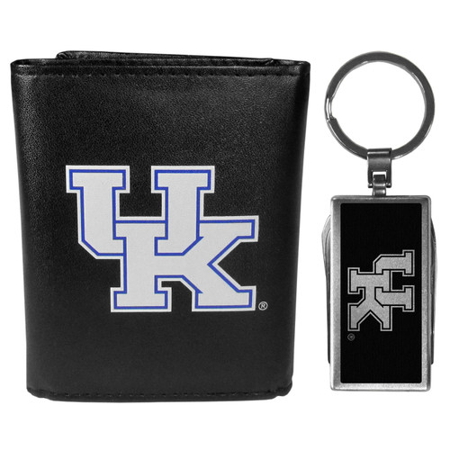 Kentucky Wildcats Leather Trifold Wallet & Multitool Key Chain