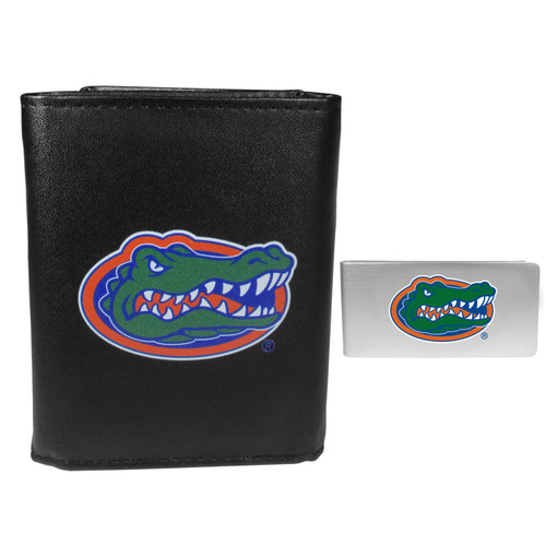 Florida Gators Leather Tri-fold Wallet & Money Clip