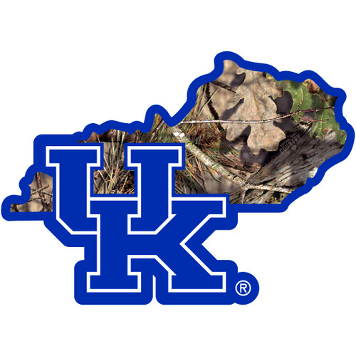 Kentucky Wildcats State Decal w/Mossy Oak Camo